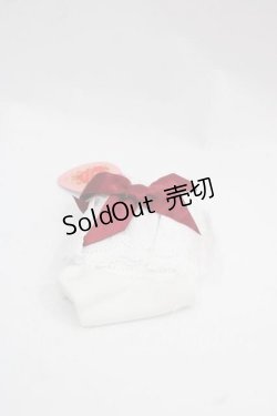画像1: BABY,THE STARS SHINE BRIGHT / Creamy Berry クルー丈ソックス  白Ｘ赤 I-25-12-02-122-BA-ZA-SA-ZI