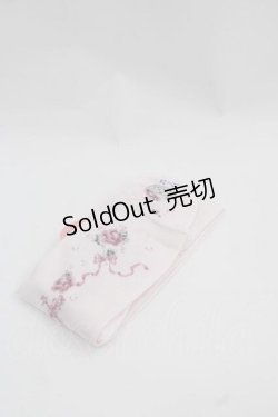 画像1: BABY,THE STARS SHINE BRIGHT / Juno’s Bouquet 乙女の誓い 柄オーバーニーソックス  ピンク I-25-12-02-124-BA-ZA-SA-ZI