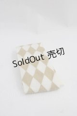 BABY,THE STARS SHINE BRIGHT / BABYダイヤ柄ラメオーバーニーソックス  生成りXゴールド I-25-12-02-125-BA-AC-SA-ZI