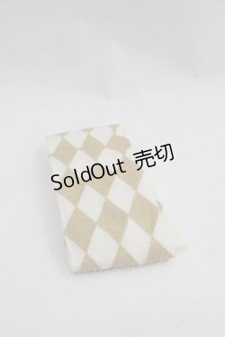 画像1: BABY,THE STARS SHINE BRIGHT / BABYダイヤ柄ラメオーバーニーソックス  生成りXゴールド I-25-12-02-125-BA-AC-SA-ZI