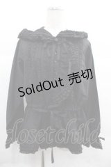 PINK HOUSE / フード付きローンオーバーブラウス  黒 I-25-12-02-015-LO-BL-SA-ZI