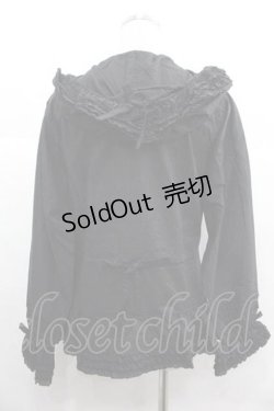 画像2: PINK HOUSE / フード付きローンオーバーブラウス  黒 I-25-12-02-015-LO-BL-SA-ZI