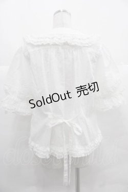 画像2: PINK HOUSE / フリル襟付きローンブラウス  白 I-25-12-02-016-LO-BL-SA-ZI