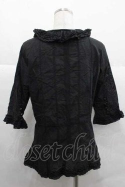 画像2: PINK HOUSE / フリルオーバーブラウス  ブラック I-25-12-02-020-LO-BL-SA-ZI