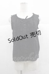 PINK HOUSE / フリルダブルリボンノースリーブブラウス  ブラック I-25-12-02-024-LO-BL-SA-ZI