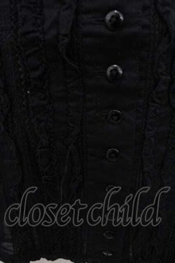 画像3: PINK HOUSE / フリルダブルリボンノースリーブブラウス  ブラック I-25-12-02-024-LO-BL-SA-ZI