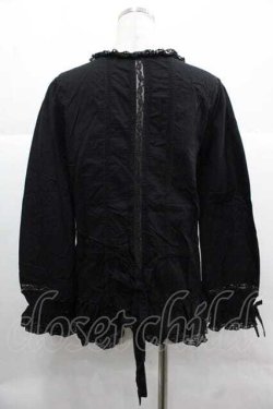 画像2: PINK HOUSE / レースフリルブラウス  ブラック I-25-12-02-026-LO-BL-SA-ZI