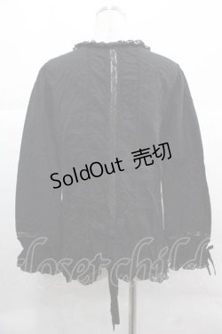 画像2: PINK HOUSE / レースフリルブラウス  ブラック I-25-12-02-026-LO-BL-SA-ZI