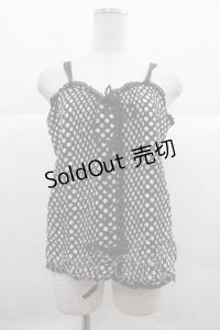 PINK HOUSE / ドットキャミ  ブラック I-25-12-02-029-LO-TO-SA-ZI