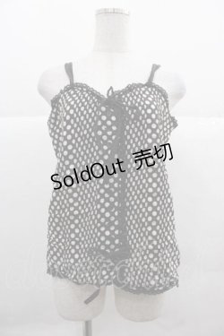 画像1: PINK HOUSE / ドットキャミ  ブラック I-25-12-02-029-LO-TO-SA-ZI