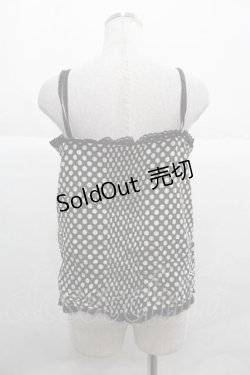 画像2: PINK HOUSE / ドットキャミ  ブラック I-25-12-02-029-LO-TO-SA-ZI