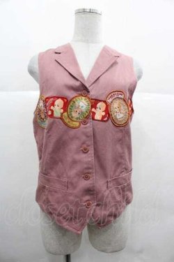 画像1: PINK HOUSE / キューピーワッペン付きベスト  ピンク I-25-12-02-031-LO-TO-SA-ZI