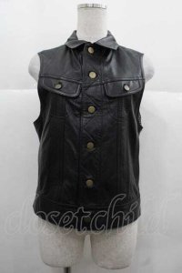 PINK HOUSE / ラムレザーベスト  黒 I-25-12-02-033-LO-JA-SA-ZI