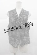 INGEBORG / ドット柄リボン付ベスト  黒Ｘ白 I-25-12-02-034-LO-TO-SA-ZI