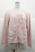 PINK HOUSE / 桜モチーフ使いニットカーディガン  ピンク I-25-12-02-037-LO-TO-SA-ZI