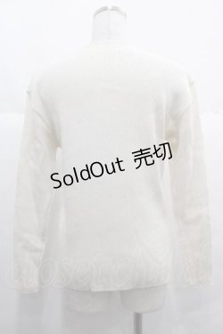 画像2: PINK HOUSE / リボン&カメリアモチーフニットカーディガン  アイボリー I-25-12-02-040-LO-TO-SA-ZI