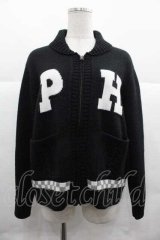 PINK HOUSE / ロゴニットカウチン  黒Ｘ白 I-25-12-02-042-LO-JA-SA-ZI