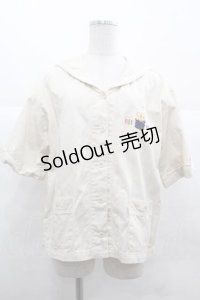 PINK HOUSE / 半袖セーラージャケット  アイボリー I-25-12-02-043-LO-JA-SA-ZI