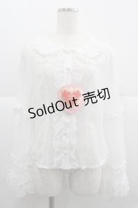 BABY,THE STARS SHINE BRIGHT / 夢色に花舞うPrincess Garden Partyブラウス  白 I-25-12-06-001-BA-BL-SA-ZI