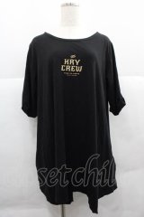 KRY CLOTHING / ロゴプリント半袖カットソー  黒 I-25-12-06-039-EL-TO-SA-ZI
