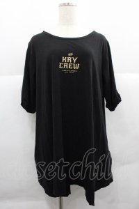 KRY CLOTHING / ロゴプリント半袖カットソー  黒 I-25-12-06-039-EL-TO-SA-ZI