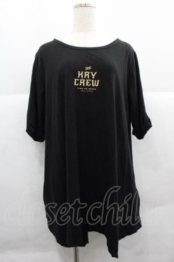 画像1: KRY CLOTHING / ロゴプリント半袖カットソー  黒 I-25-12-06-039-EL-TO-SA-ZI