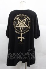 画像2: KRY CLOTHING / ロゴプリント半袖カットソー  黒 I-25-12-06-039-EL-TO-SA-ZT186 (2)