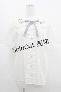 Amavel / Flaver Teaブラウス  白 I-25-12-06-006-CA-BL-SA-ZI