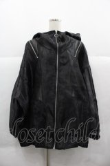 REFLEM / シアー切替ハイネックZIPパーカー  黒 I-25-12-06-044-PU-TO-SA-ZI