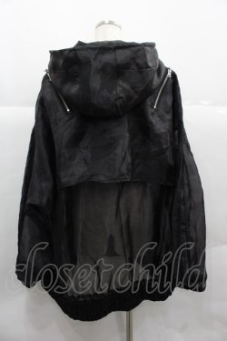 画像2: REFLEM / シアー切替ハイネックZIPパーカー  黒 I-25-12-06-044-PU-TO-SA-ZI