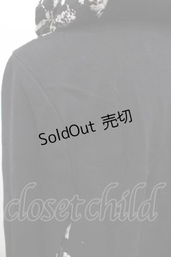 画像3: SEX POT ReVeNGe / 薔薇シルエット柄フードロングカーディガン M 黒Ｘ白 I-25-12-06-049-SP-TO-SA-ZI