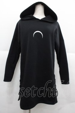 画像1: KRY CLOTHING / MOONパーカー  黒Ｘ白 I-25-12-06-050-EL-TO-SA-ZI