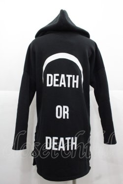 画像2: KRY CLOTHING / MOONパーカー  黒Ｘ白 I-25-12-06-050-EL-TO-SA-ZI