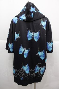 画像2: KRY CLOTHING / MOTH.PKパーカー  黒Ｘ青 I-25-12-06-052-EL-TO-SA-ZI