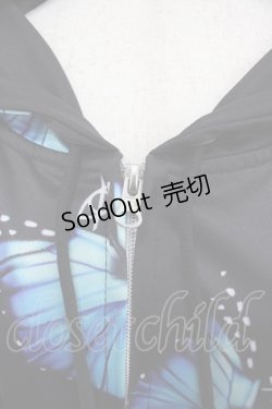 画像3: KRY CLOTHING / MOTH.PKパーカー  黒Ｘ青 I-25-12-06-052-EL-TO-SA-ZI