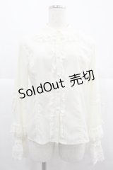 Vilia（海外ロリータブランド） / フリルブラウス M 生成り I-25-12-06-007-LO-BL-SA-ZI