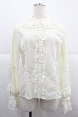 画像1: Vilia（海外ロリータブランド） / フリルブラウス M 生成り I-25-12-06-007-LO-BL-SA-ZI