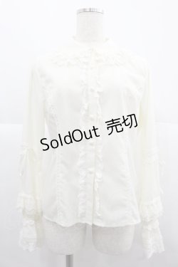 画像1: Vilia（海外ロリータブランド） / フリルブラウス M 生成り I-25-12-06-007-LO-BL-SA-ZI