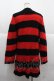 画像2: GOTHPUNKその他(買取対象外) / Vネックボーダーニット  ブラック×レッド I-25-12-06-054-PU-TO-SA-ZI (2)