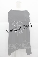 SEX POT ReVeNGe / 堕落SHOULDERデザインカットソー  黒Ｘ I-25-12-06-057-SP-TO-SA-ZI