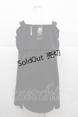 画像2: SEX POT ReVeNGe / 堕落SHOULDERデザインカットソー  黒Ｘ I-25-12-06-057-SP-TO-SA-ZI