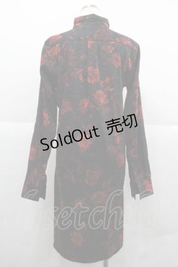画像2: CIVARIZE / 薔薇柄シャツ 44 黒Ｘ赤 I-25-12-06-058-GO-BL-SA-ZI