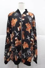 TRAVAS TOKYO / /Logo bear chiffon blousonジャケット’19SS  黒Ｘブラウン I-25-12-06-059-PU-JA-SA-ZI