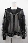 Candy Stripper / TULLE SHEER SAILOR BLOUSON  黒 I-25-12-06-062-PU-JA-SA-ZI
