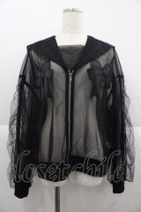 Candy Stripper / TULLE SHEER SAILOR BLOUSON  黒 I-25-12-06-062-PU-JA-SA-ZI