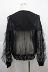 画像2: Candy Stripper / TULLE SHEER SAILOR BLOUSON  黒 I-25-12-06-062-PU-JA-SA-ZI (2)