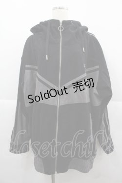 画像1: REFLEM / 切替パーカー  黒Ｘグレー I-25-12-06-063-PU-TO-SA-ZI