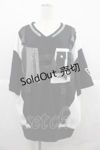 REFLEM / サイバータクティカル半袖トップス  黒Ｘ白 I-25-12-06-064-PU-TO-SA-ZI