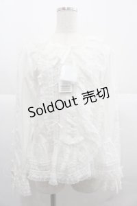 PINK HOUSE / レース使いオーバーブラウス  ホワイト I-25-12-06-008-LO-BL-SA-ZI