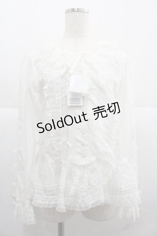 画像1: PINK HOUSE / レース使いオーバーブラウス  ホワイト I-25-12-06-008-LO-BL-SA-ZI (1)